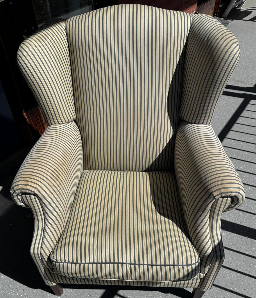 Oer degelijke antieke fauteuil, Ophalen, Gebruikt, 75 tot 100 cm, 75 tot 100 cm