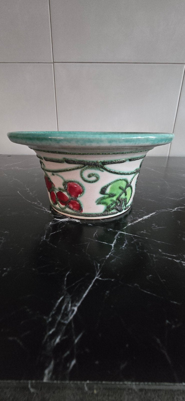 Vintage Strehle Keramiek Bloempot - Made in DDR, Ophalen of Verzenden
