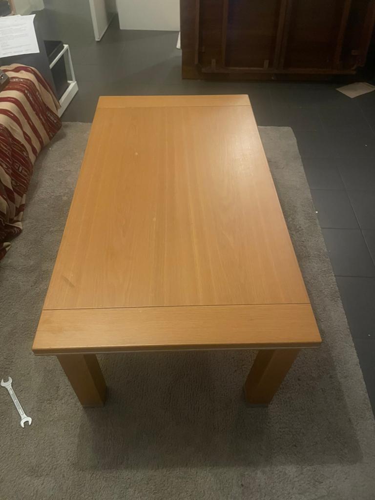 Houten koffie tafel, Zo goed als nieuw, Minder dan 50 cm, Rechthoekig, 50 tot 100 cm