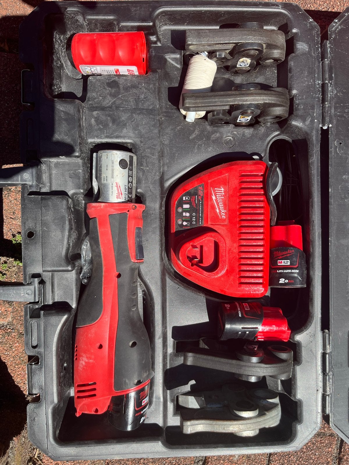 Milwaukee M12 persmachine met toebehoren, Ophalen of Verzenden, Nieuw, Overige typen, Milwaukee