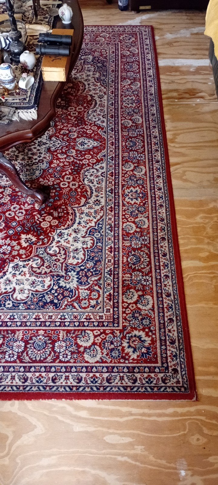 Prachtig Perzisch tapijt - Rood, Blauw, Crème, Huis en Inrichting, Ophalen, Gebruikt, 100 tot 150 cm, 200 cm of meer