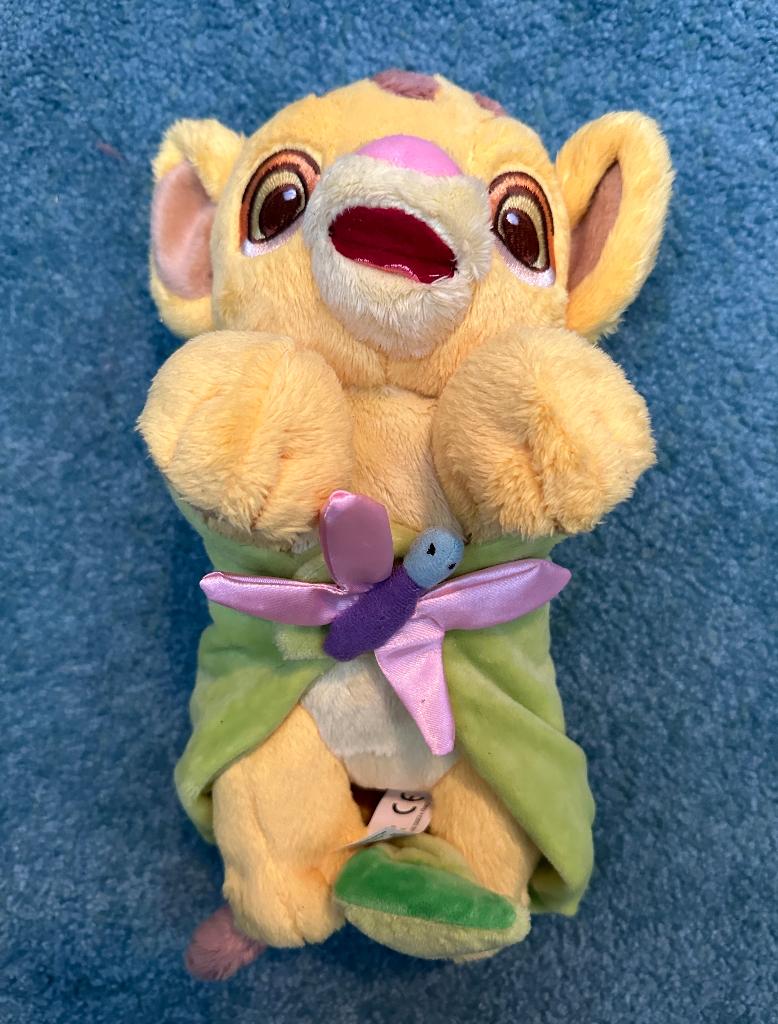 Baby Simba knuffel Lion King Leeuwekoning Disney 30 cm, Disney, Disney, Geel, Overige typen