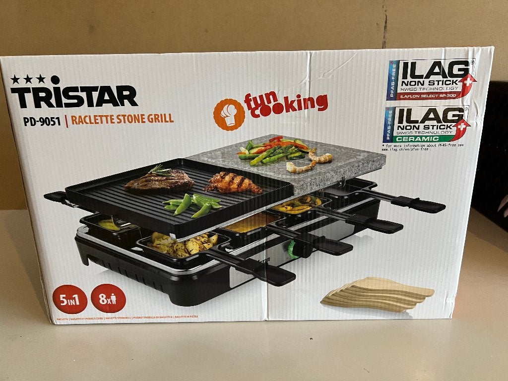 Tristar PD9051 Gourmetstel &Steengrill  8 Pers Nieuw in doos, Ophalen of Verzenden, Nieuw, 8 personen of meer
