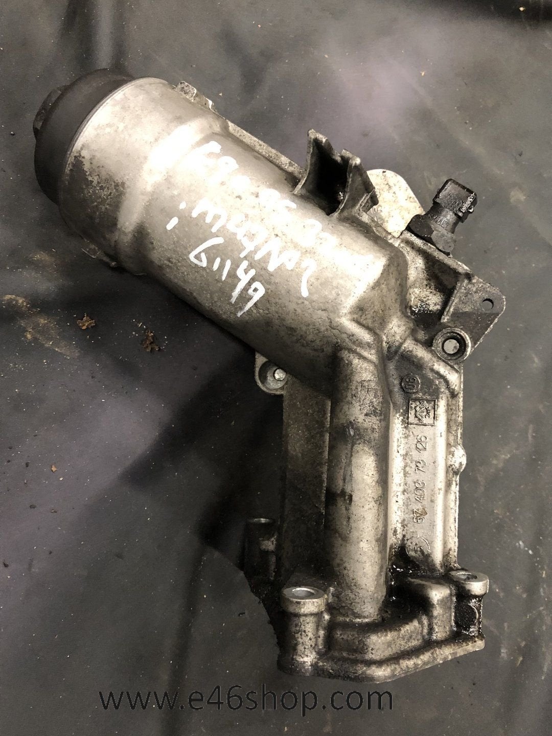 OLIEFILTERHUIS BMW E90 E91  M47 DIESEL MOTOR OE 6740373126, Gebruikt, -, -, Ophalen of Verzenden