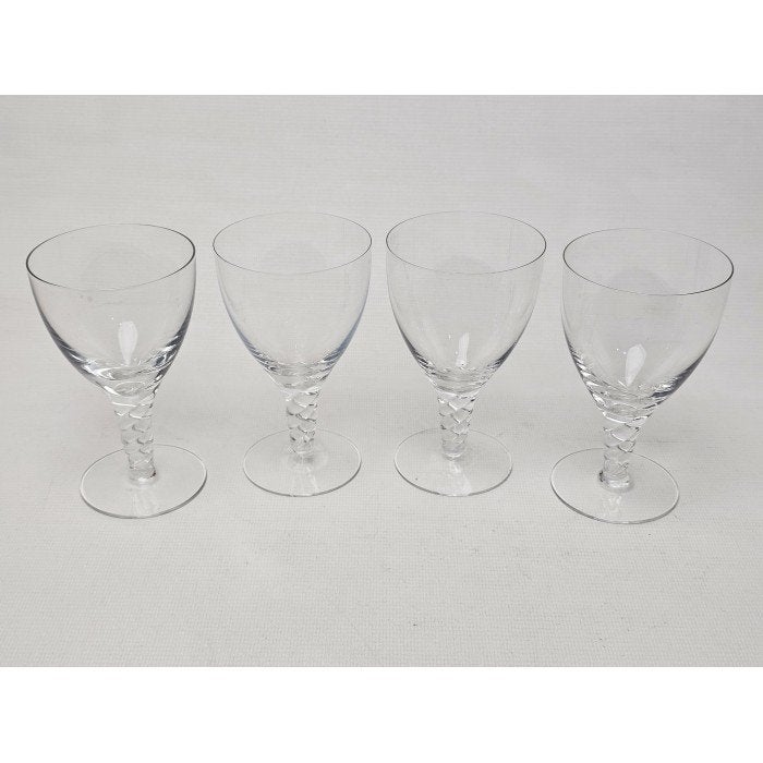 # 4 kristal Wijn Glazen "Spiral Clear" Orrefors , Verzamelen, Ophalen of Verzenden, Gebruikt, Overige typen