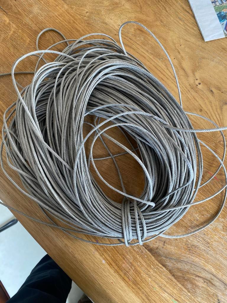Dyneema lijn grijs / zilver - 3 mm - 100 meter, Watersport en Boten, Accessoires en Onderhoud, Nieuw, Lijn of Blok, Ophalen of Verzenden