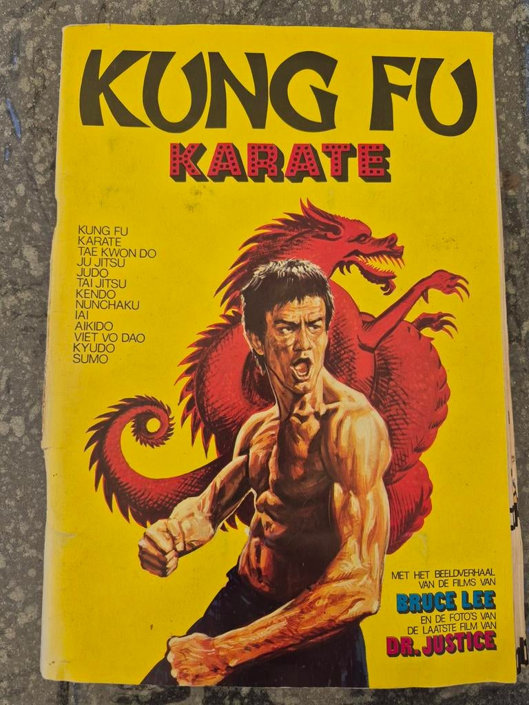 Kung Fu Karate Plaatjesalbum - Bruce Lee & Dr. Justice, Ophalen of Verzenden