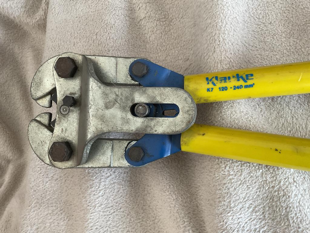 Klauke K7 Krimptang 120-240 mm², Doe-het-zelf en Verbouw, Gereedschap | Handgereedschap, Ophalen of Verzenden, Zo goed als nieuw