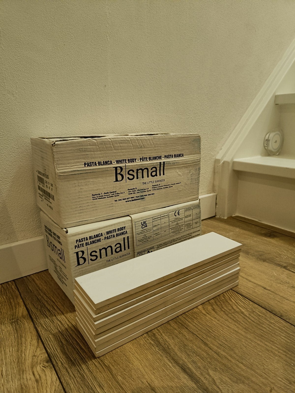 Keramieken wandtegels wit glans 7,5x30cm (65 stuks), Doe-het-zelf en Verbouw, Tegels, Ophalen, Nieuw, Minder dan 20 cm, 20 tot 40 cm