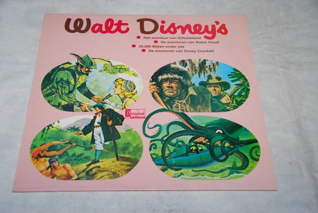 Walt Disney – 4 Verhalen van Walt Disney LP Vinyl, LP, Gebruikt, Verhaal of Sprookje, 12 inch