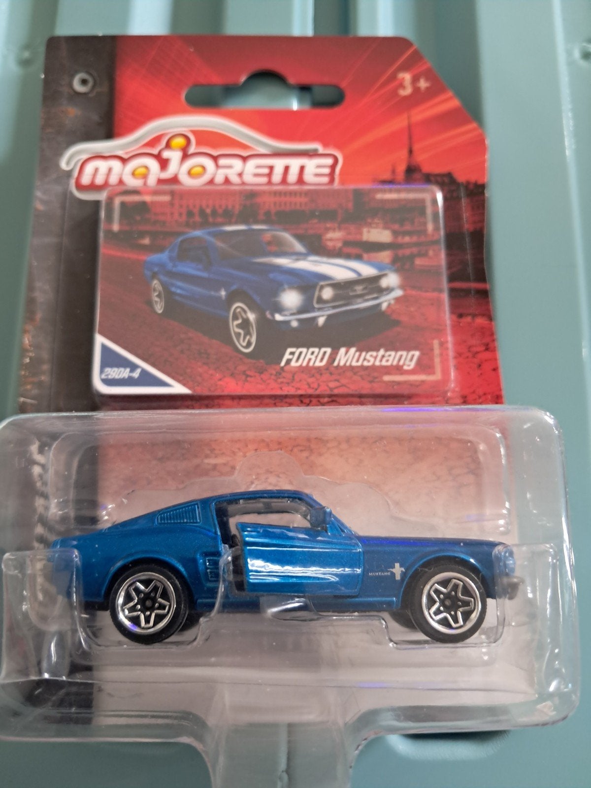 Majorette Ford Mustang blauw nieuw in Vintage verpakking, Ophalen of Verzenden, Nieuw, Auto