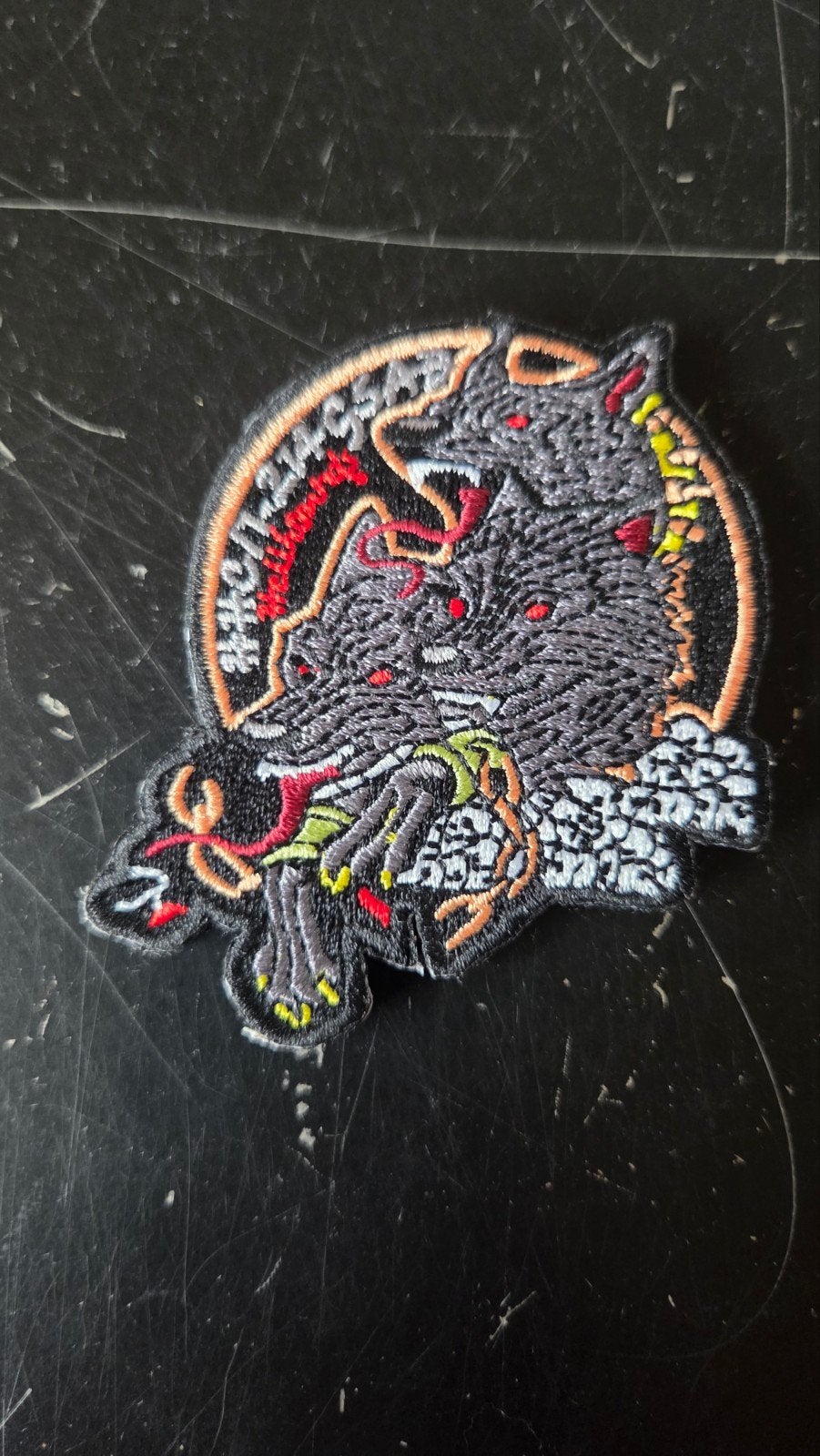 Hellhawks patch Amerikaanse Blackhawks, Ophalen of Verzenden, Zo goed als nieuw, Patch, Badge of Embleem