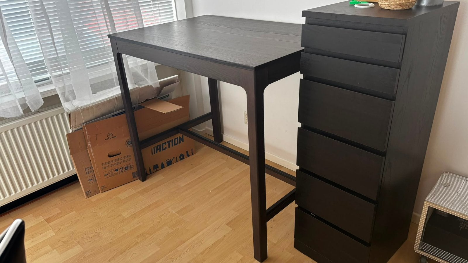 Bartafel IKEA EKEDALEN Donkerbruin, Huis en Inrichting, Tafels | Eettafels, Ophalen, 100 tot 150 cm, 50 tot 100 cm, Zo goed als nieuw