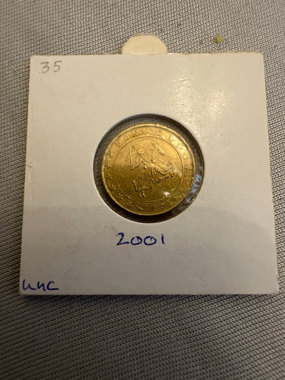 Monaco 10 cent munt 2001, Verzenden, Monaco, 10 cent, Losse munt