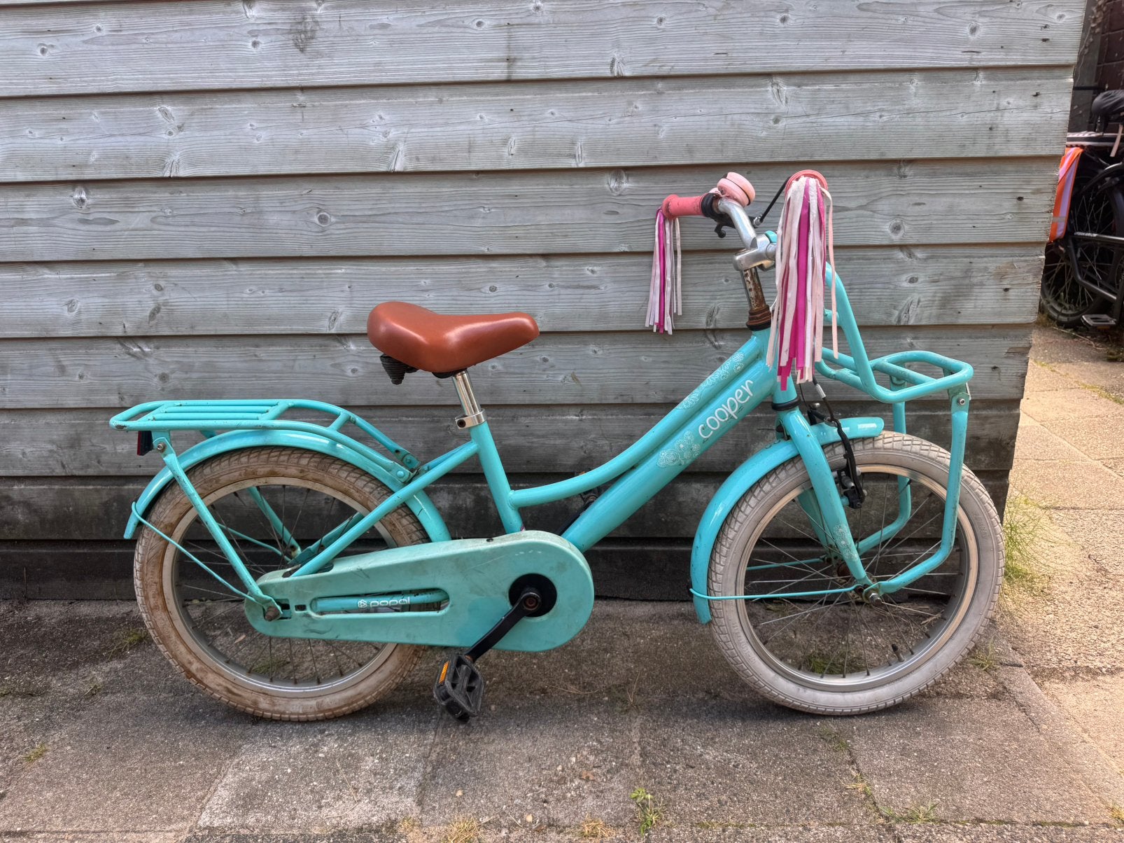 Cooper kinderfiets 20 inch. Turquoise / mintgroen, Fietsen en Brommers, Ophalen, Zo goed als nieuw, 20 inch, Handrem
