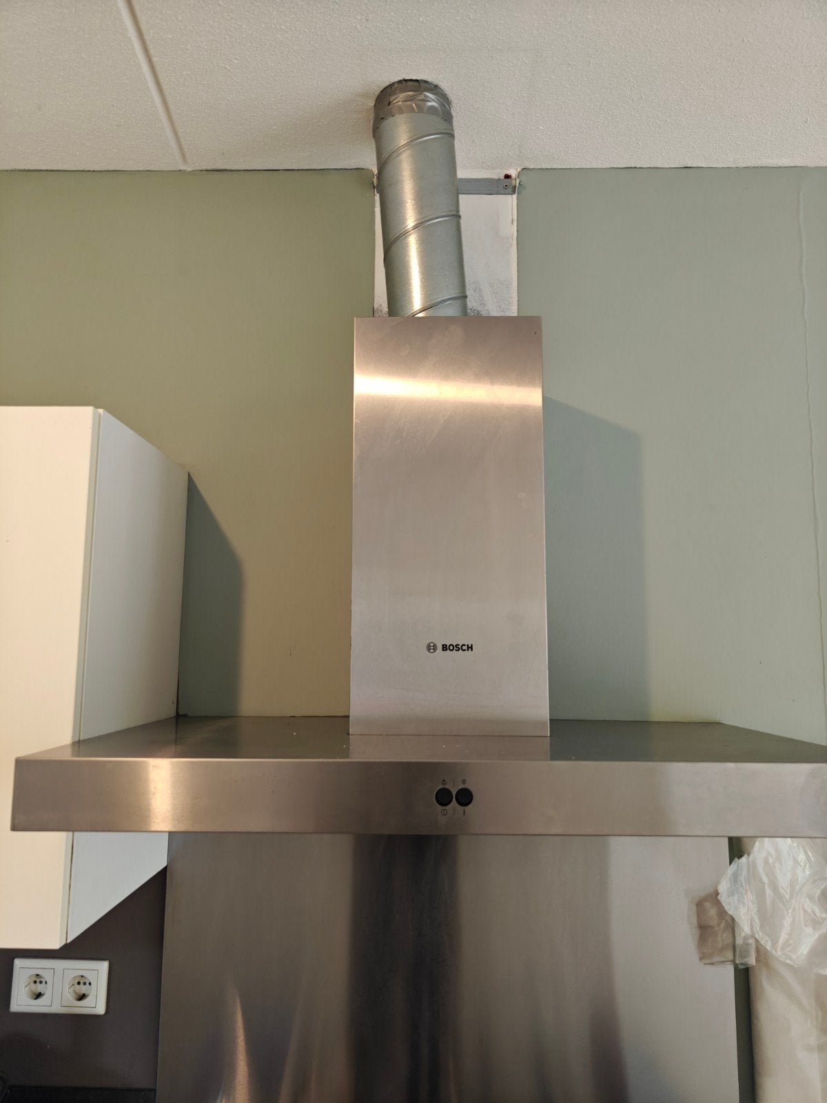 Bosch afzuigkap.  (Voor mechanische afzuiging), Ophalen, Gebruikt, Wandschouwkap, Inbouw