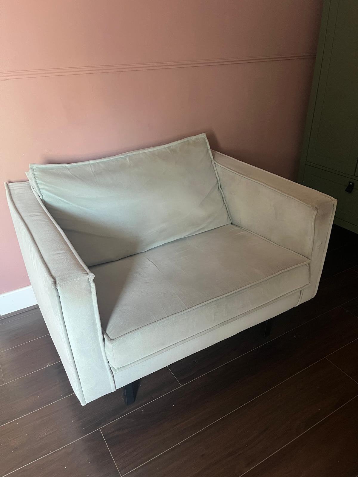 Be pure fauteuil in mintkleur, Ophalen, Zo goed als nieuw, Rond, Riet