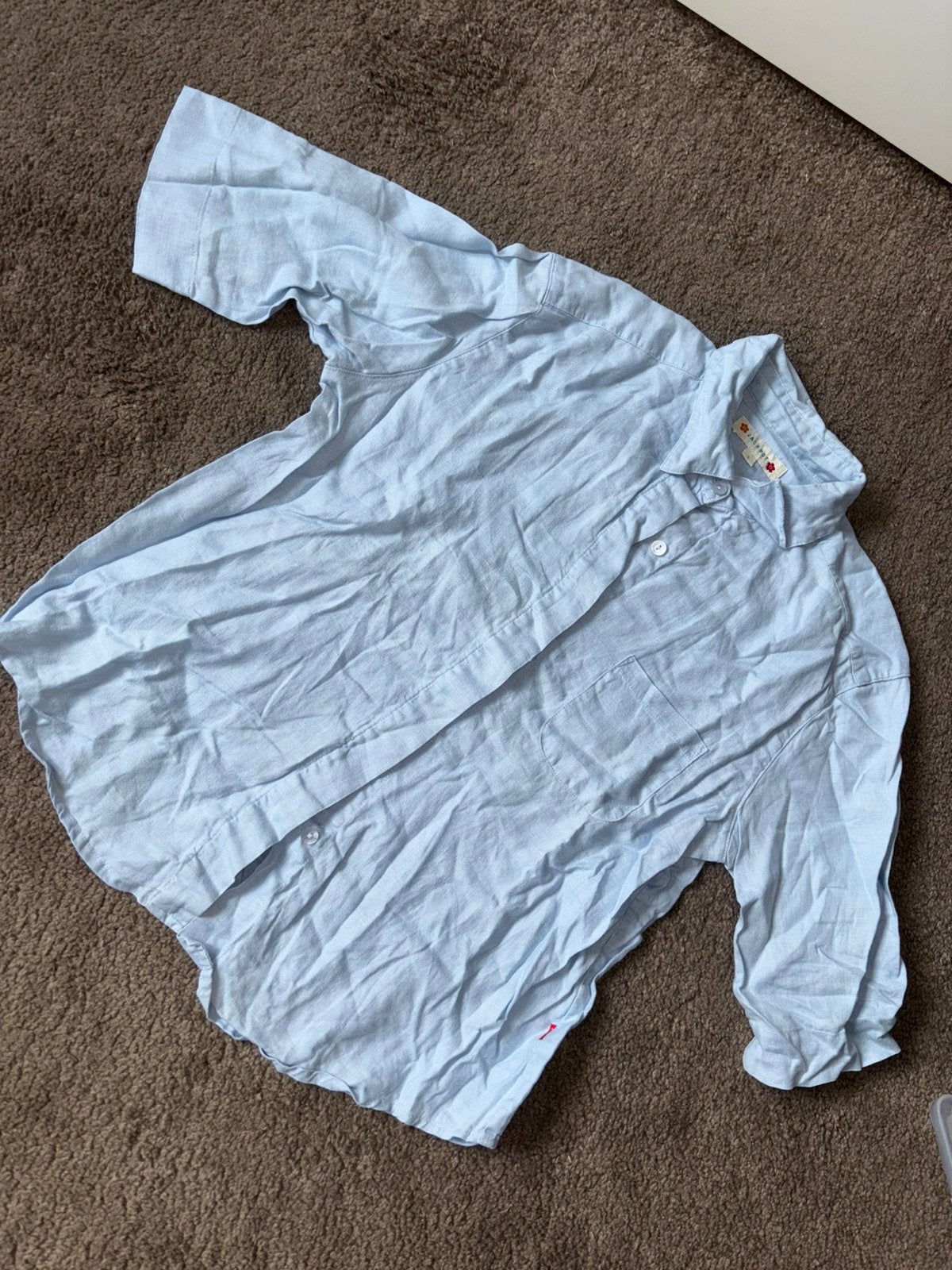 Jackpot lichtblauwe blouse - Maat 34/36, Ophalen of Verzenden, Zo goed als nieuw, Maat 38/40 (M), Blauw