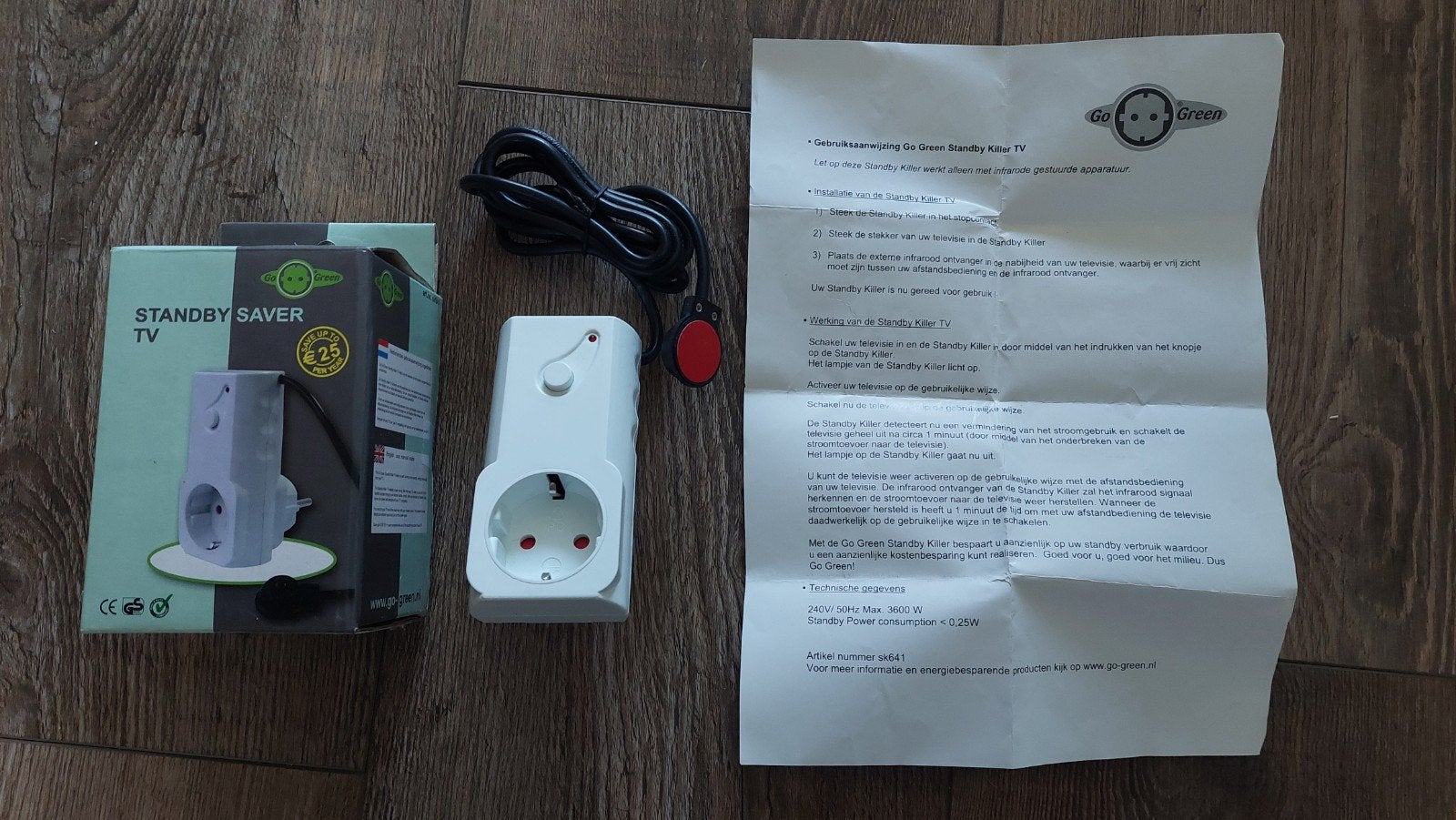 Stand-by saver/killer + doos + handleiding (zie onder), Ophalen
