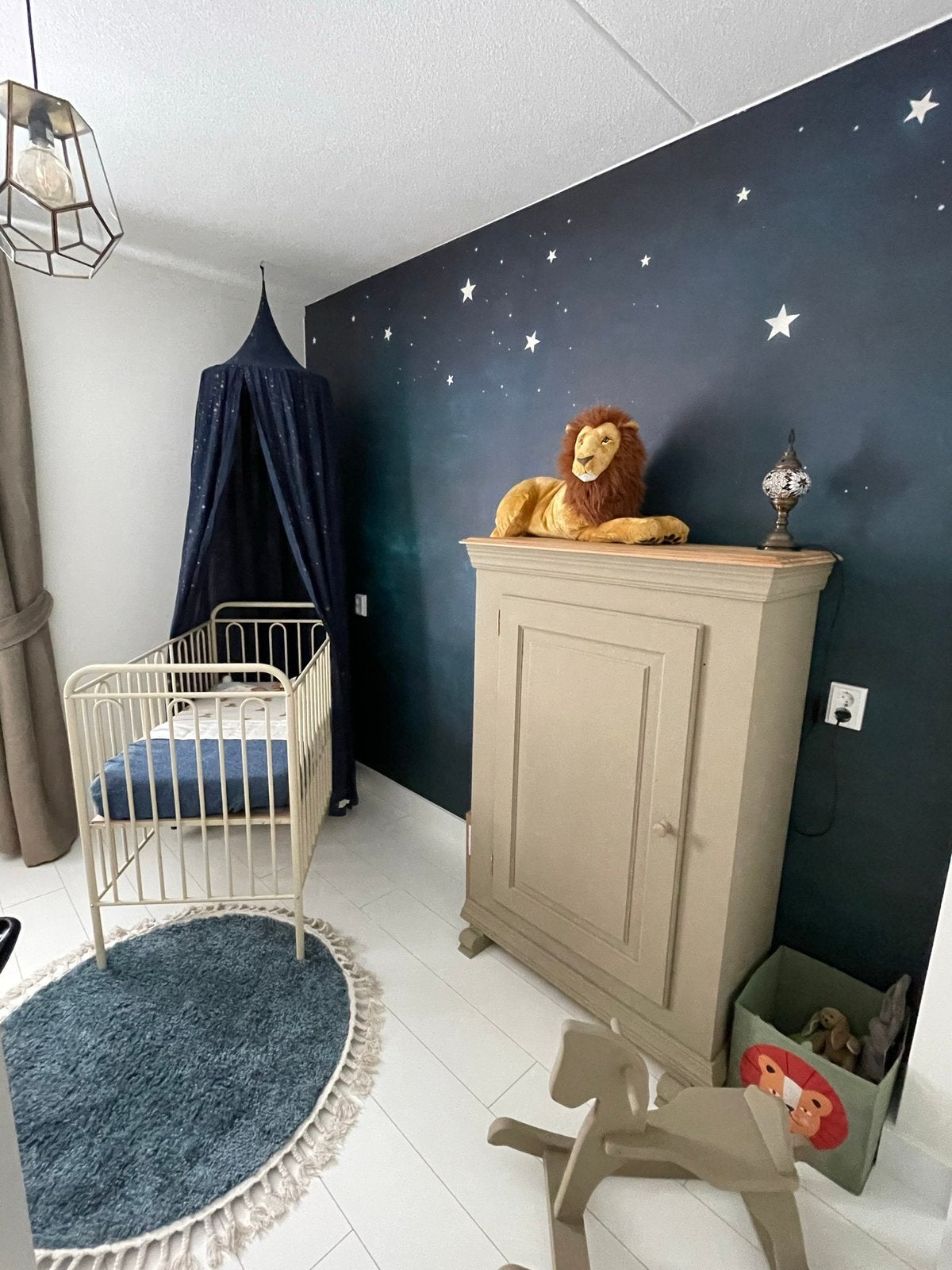 Nobodinoz bedhemel donkerblauw met gouden sterren – 245 cm, Ophalen, Overige merken, Overige typen, Zo goed als nieuw