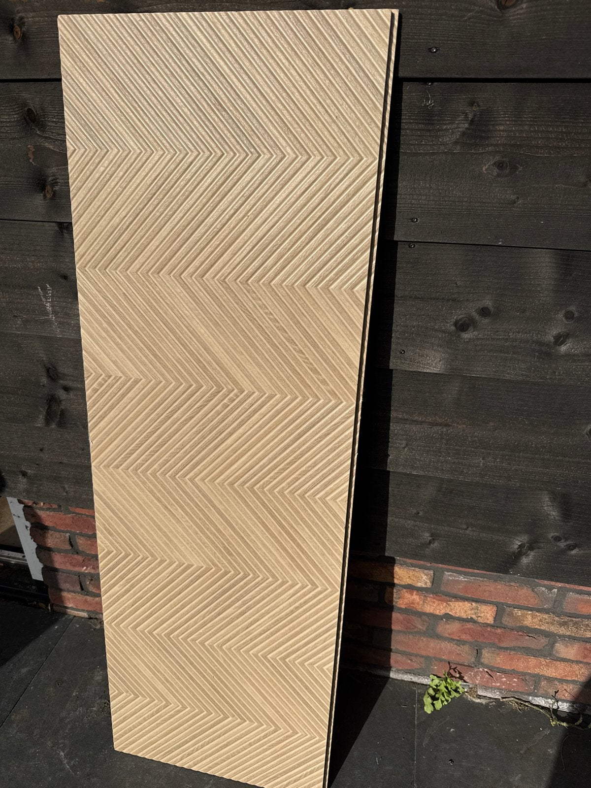 2 Visgraat Tegels - Decoratieve Wand- of Vloerpanelen, Doe-het-zelf en Verbouw, Tegels, Ophalen, Zo goed als nieuw, Minder dan 5 m²