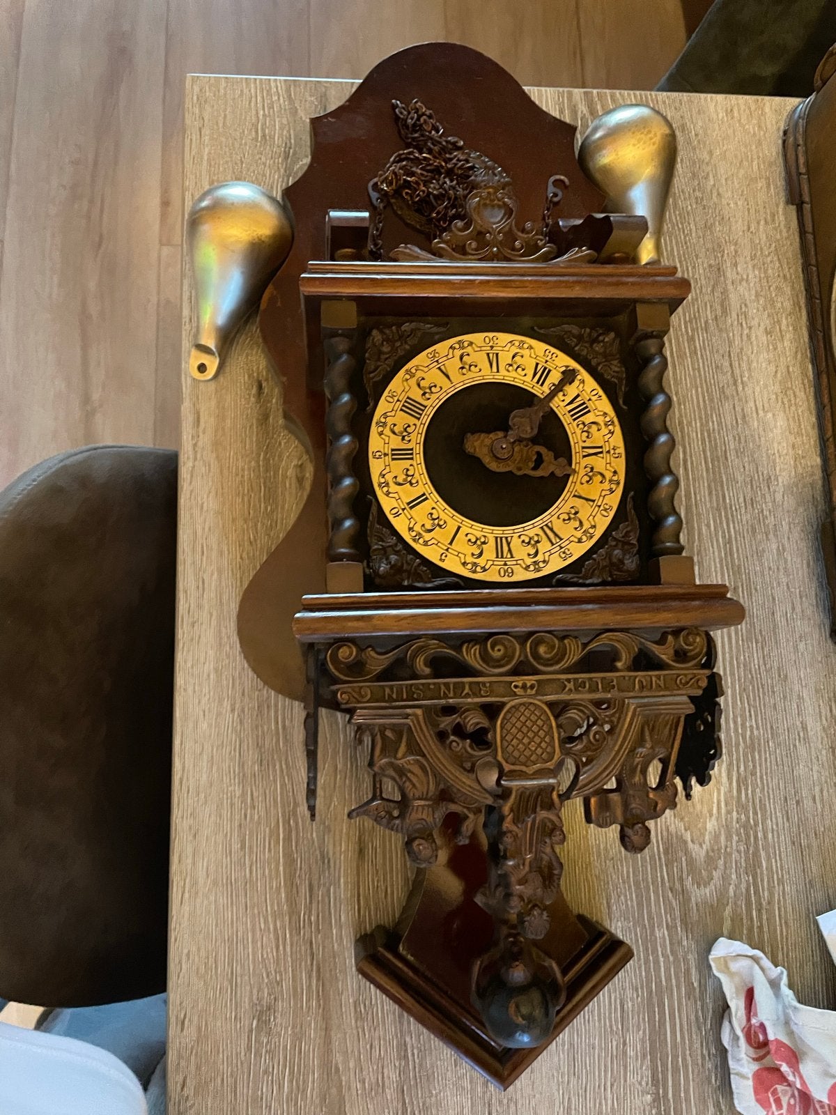 Antieke Junghans Schouwklok en Wandklok - Set, Antiek en Kunst, Ophalen