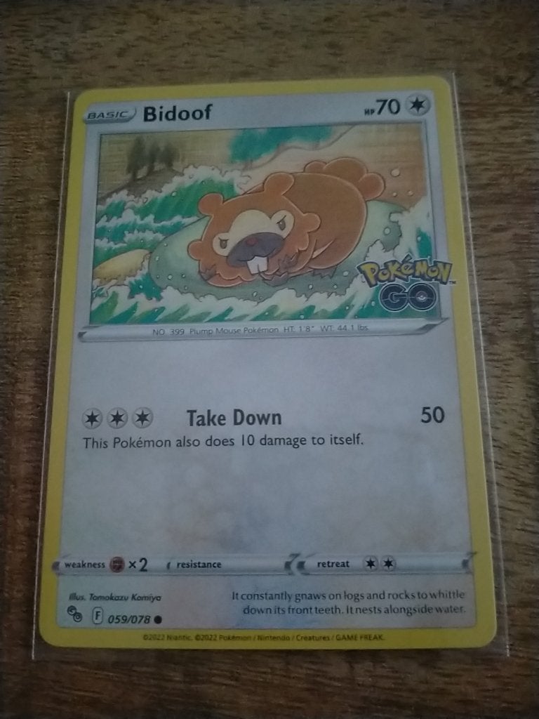 Pokemon Go , Bidoof 59/78, Verzenden, Nieuw, Losse kaart
