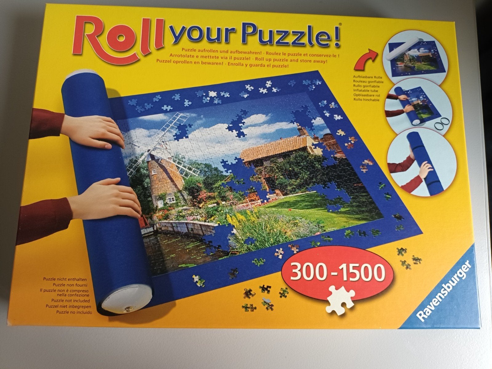 Puzzelmat Roll your puzzle puzzel mat Ravensburger rol, Ophalen of Verzenden, 500 t/m 1500 stukjes, Gebruikt, Legpuzzel