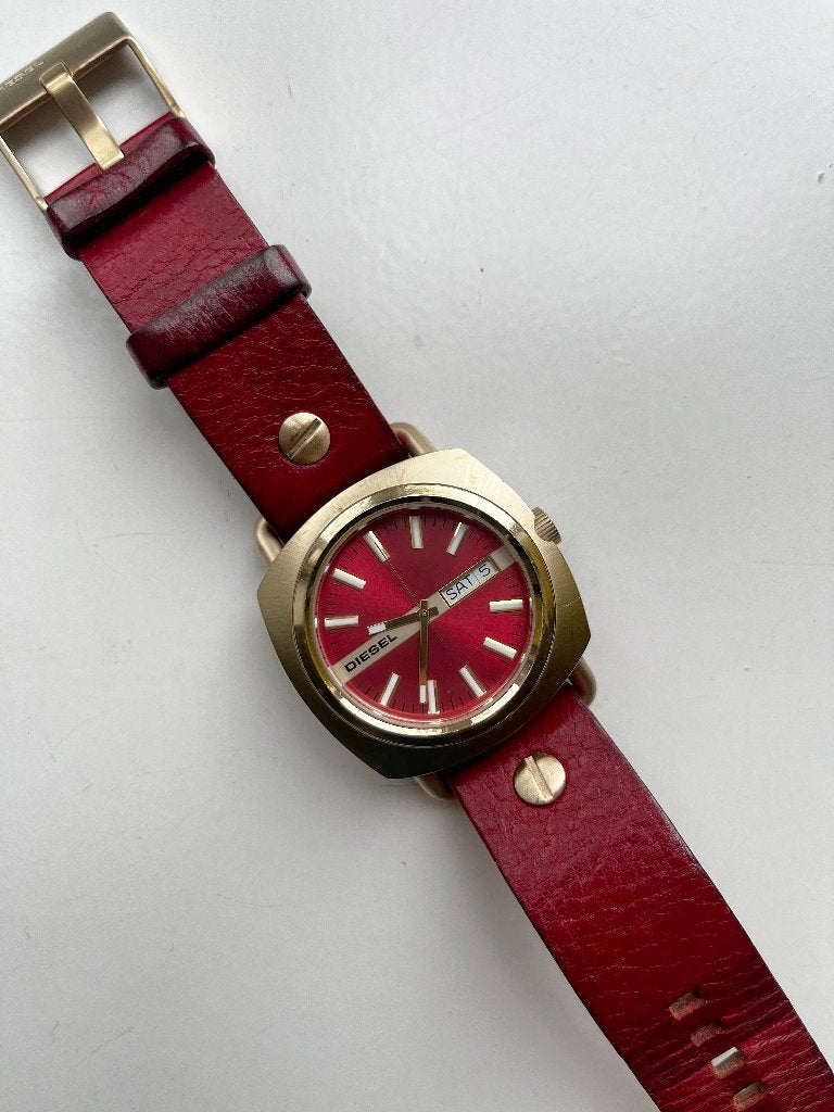 DIESEL horloge DZ-5091, Overige merken, Verzenden, Polshorloge, Leer