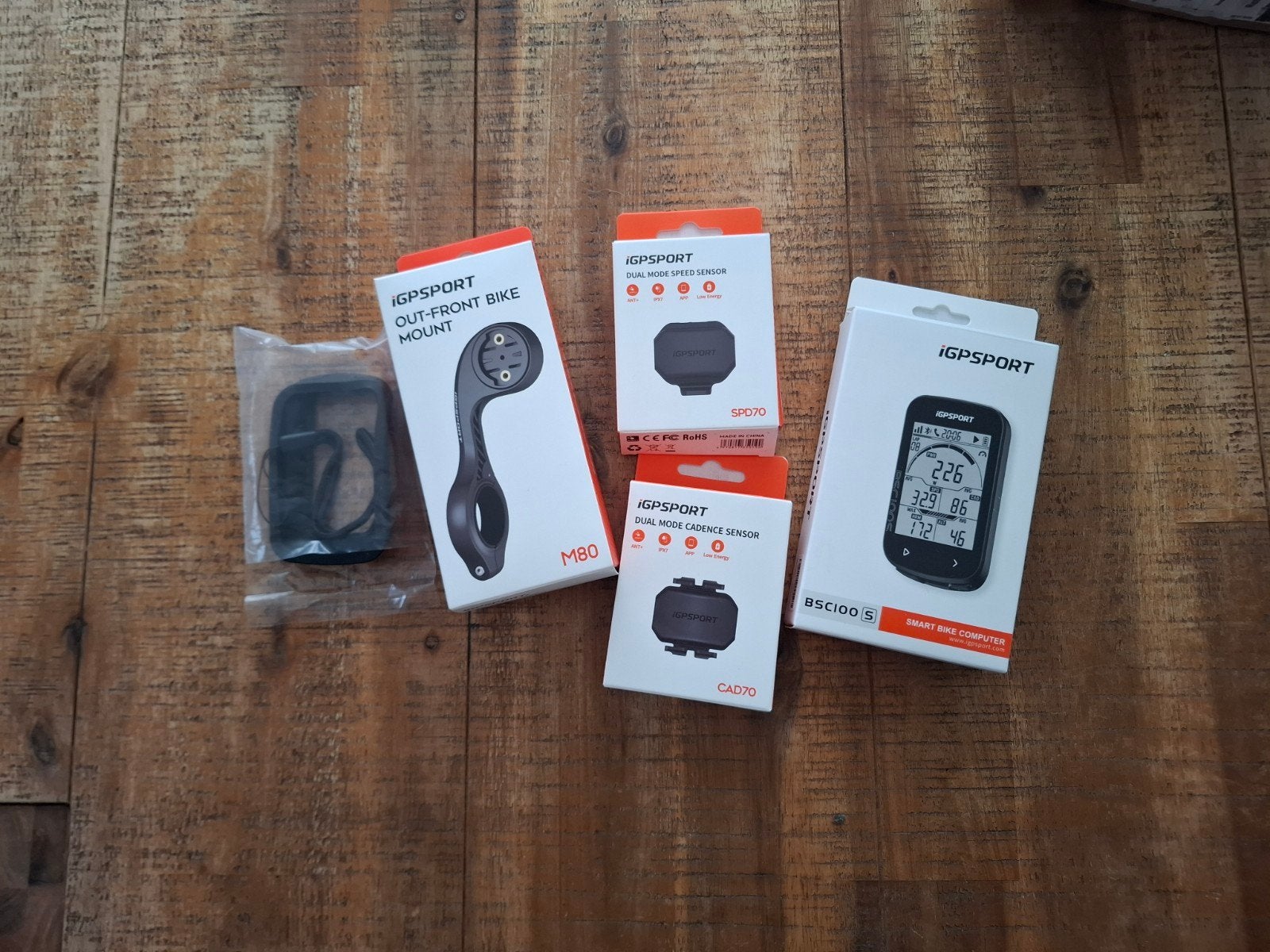 iGPSPORT Fietscomputer Set: BSC100S, SPD70, CAD70, M80, Ophalen of Verzenden, Draadloos, Nieuw