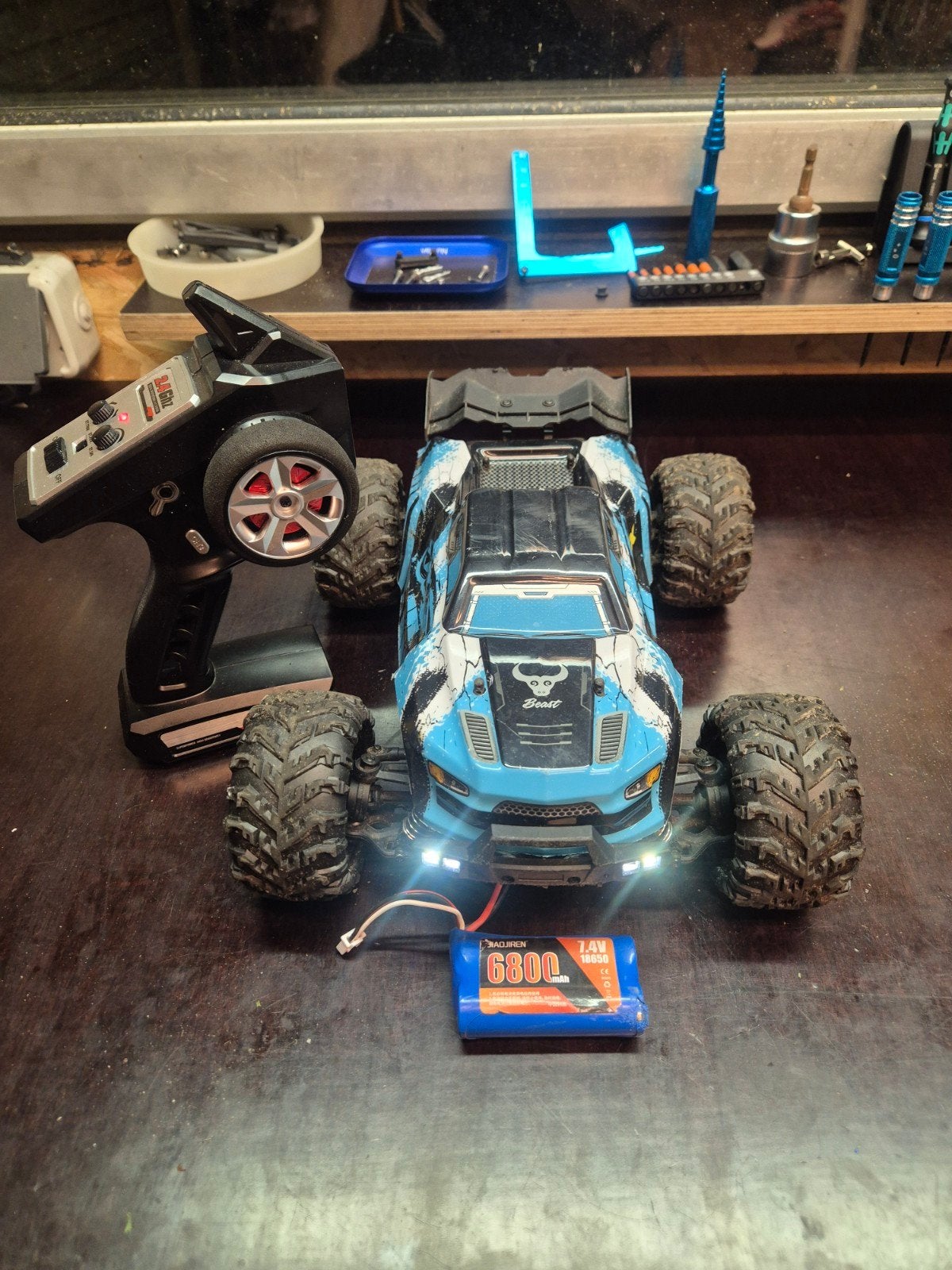 4x4 rc auto, Elektro, Gebruikt, Auto offroad, Ophalen of Verzenden