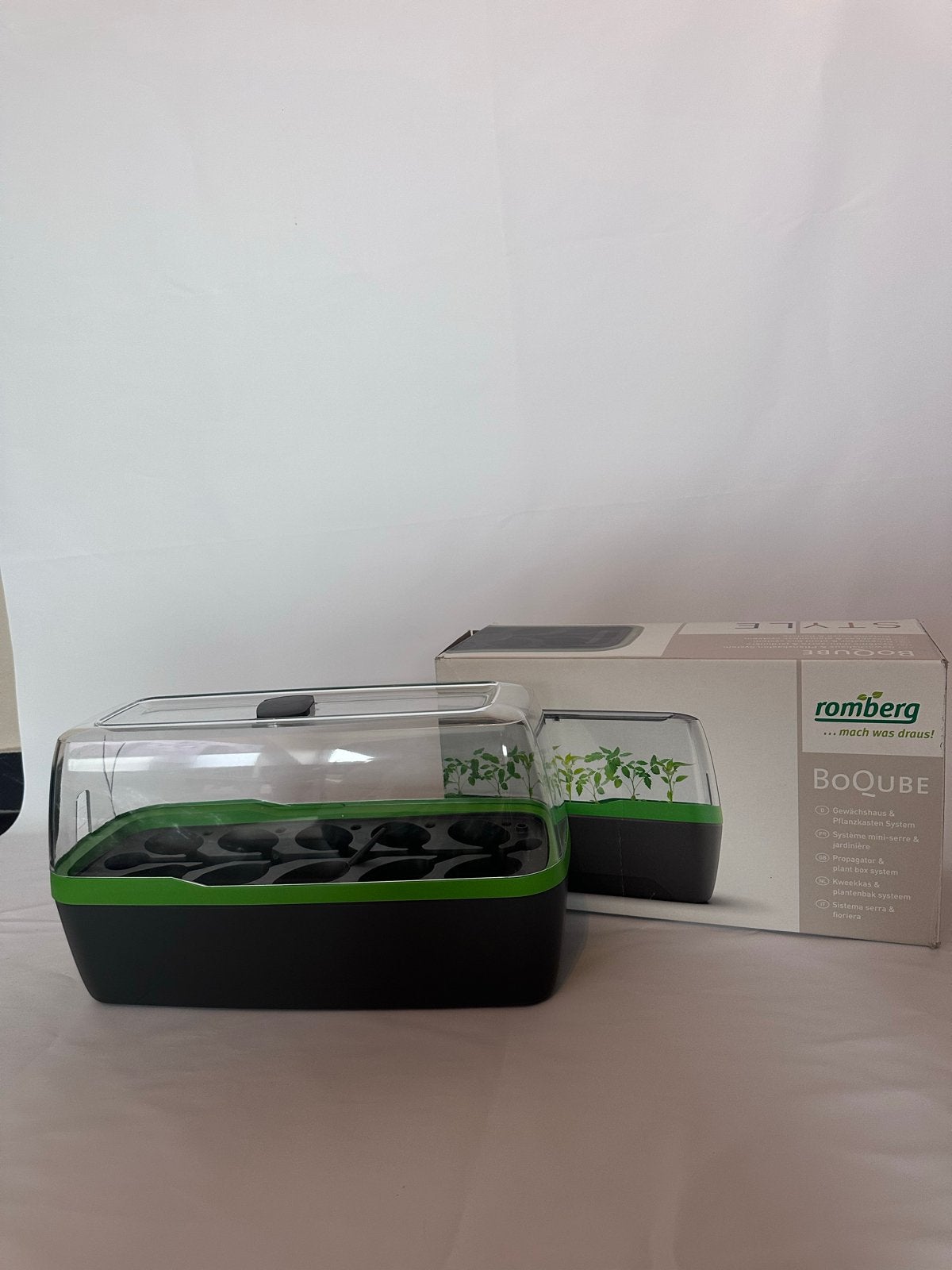 4x Romberg BoQube Kweekkastjes - 1 wit, 3 zwart - Nieuw, Tuin en Terras, Kweekspullen, Ophalen of Verzenden, Nieuw, Kweekkast