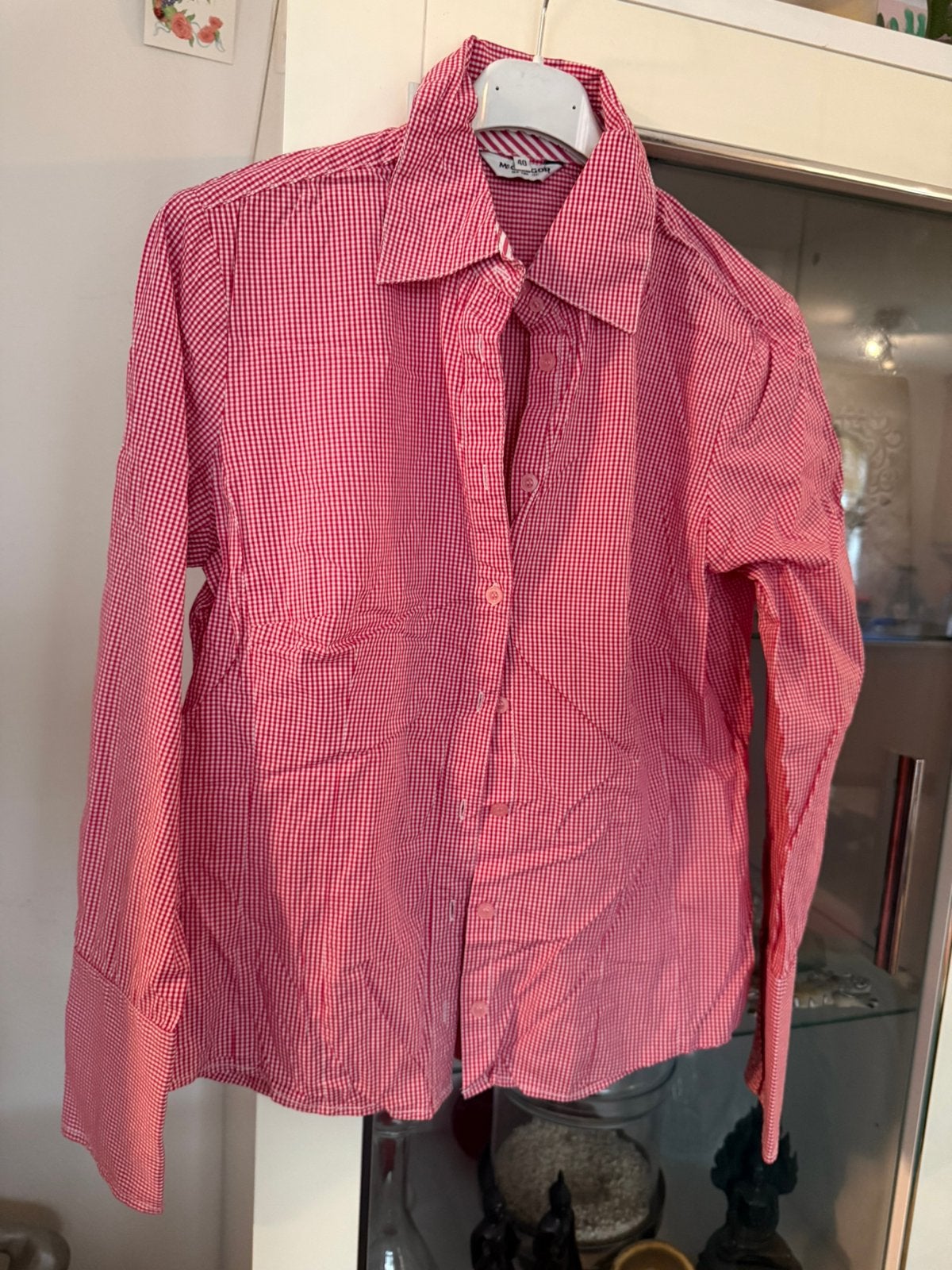 McGregor Geruit Blouse Rood/Wit Maat 40, Ophalen of Verzenden, Zo goed als nieuw, Maat 38/40 (M), Rood