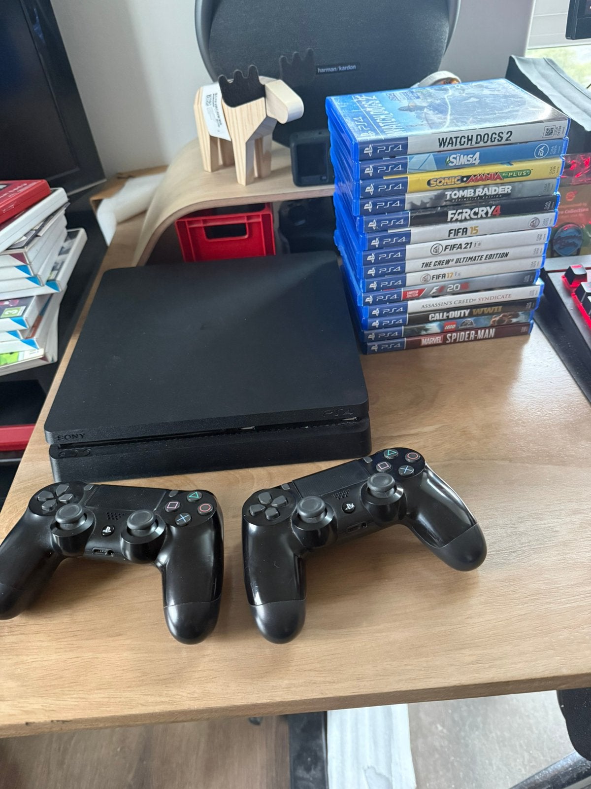 Playstation 4 met 2 controllers en veel spellen, Spelcomputers en Games, Ophalen of Verzenden, Zo goed als nieuw, Met 2 controllers