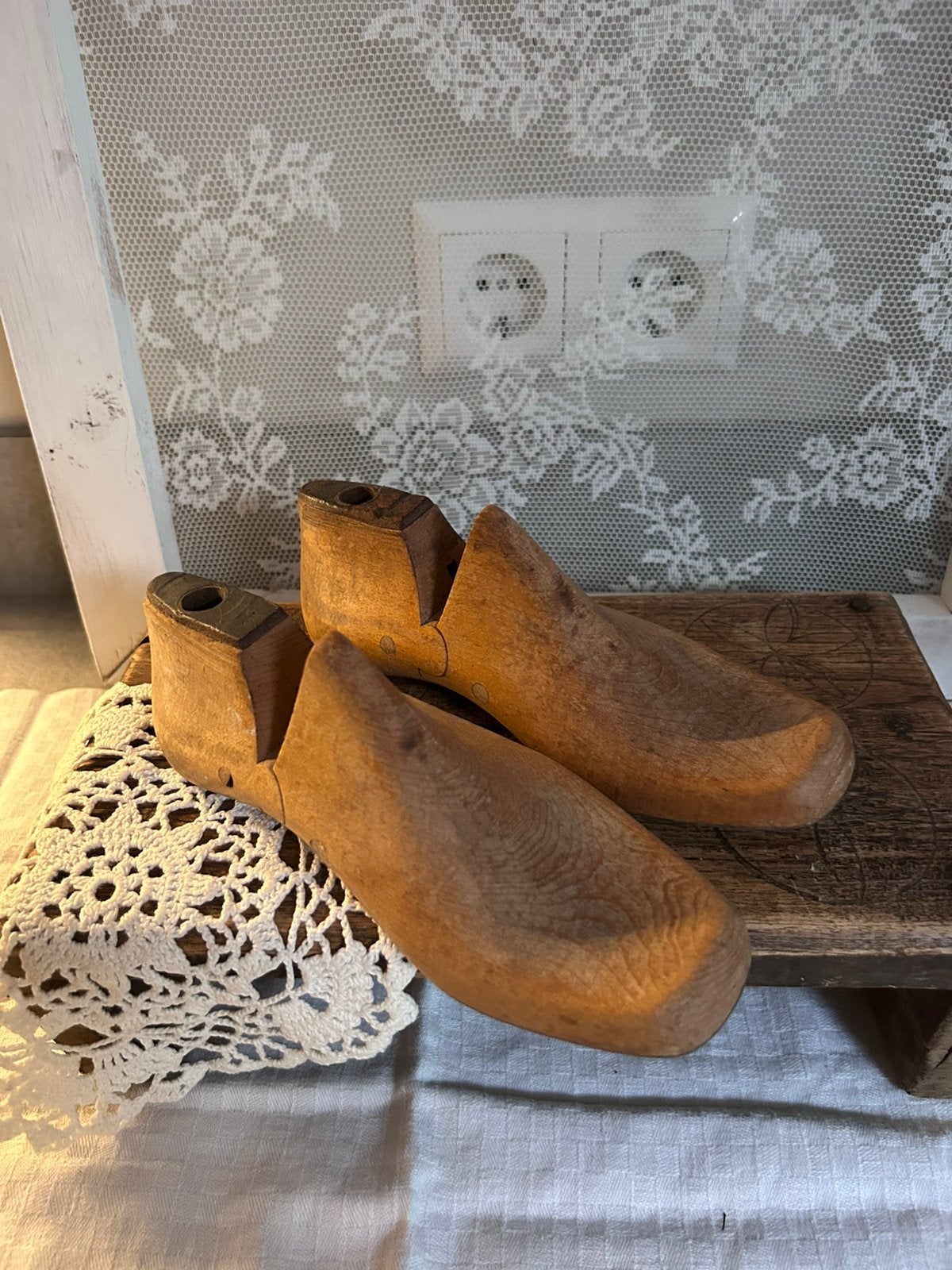 2 oud houten schoenmallen, Antiek en Kunst, Ophalen of Verzenden