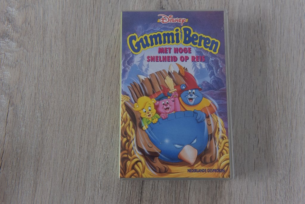 VHS - WALT DISNEY -- GUMMI BEREN -- MET HOGE SNELHEID OP REI, Tekenfilm, Verzenden, Alle leeftijden, Zo goed als nieuw