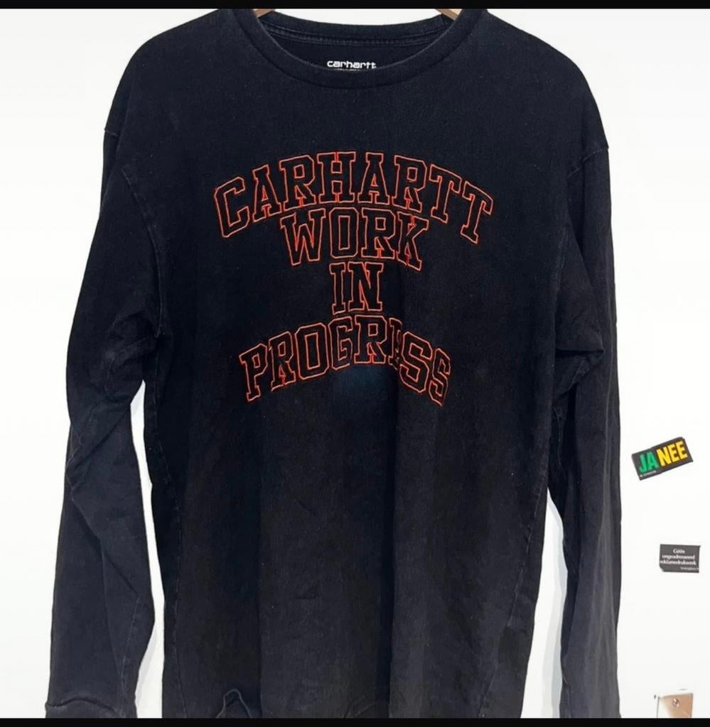 Carhartt WIP Longsleeve Zwart - Work In Progress, Kleding | Heren, T-shirts, Zo goed als nieuw, Maat 48/50 (M), Zwart, Ophalen of Verzenden