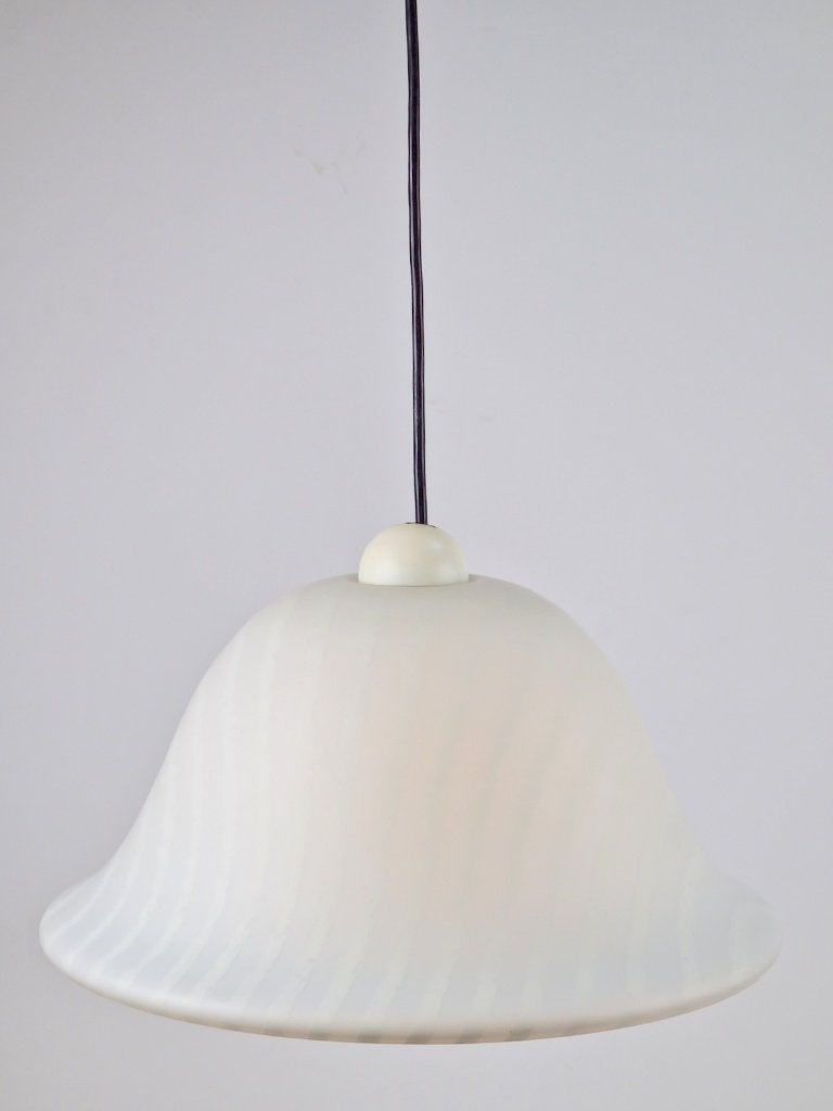 Vintage swirl hanglamp Peill Putzler Germany ’60 mid century, Gebruikt, Vintage, Glas, E27 (groot)