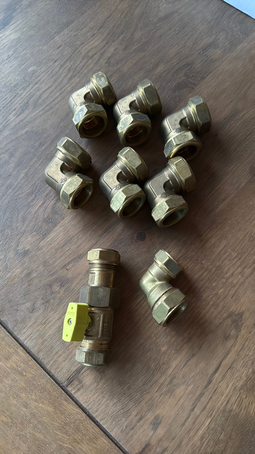 VSH 6x 28x28 knie en 1x 28x22m en 22mm gaskraan, Doe-het-zelf en Verbouw, Buizen en Afvoer, Ophalen, Overige materialen, Overige typen
