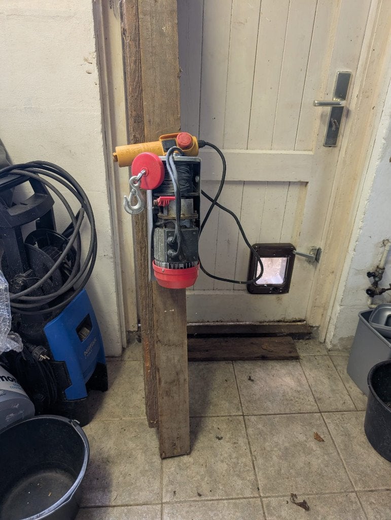 Elektrische lier Kinzo 500W – max. 125/250 kg ., Ophalen of Verzenden, Gebruikt, Elektrisch