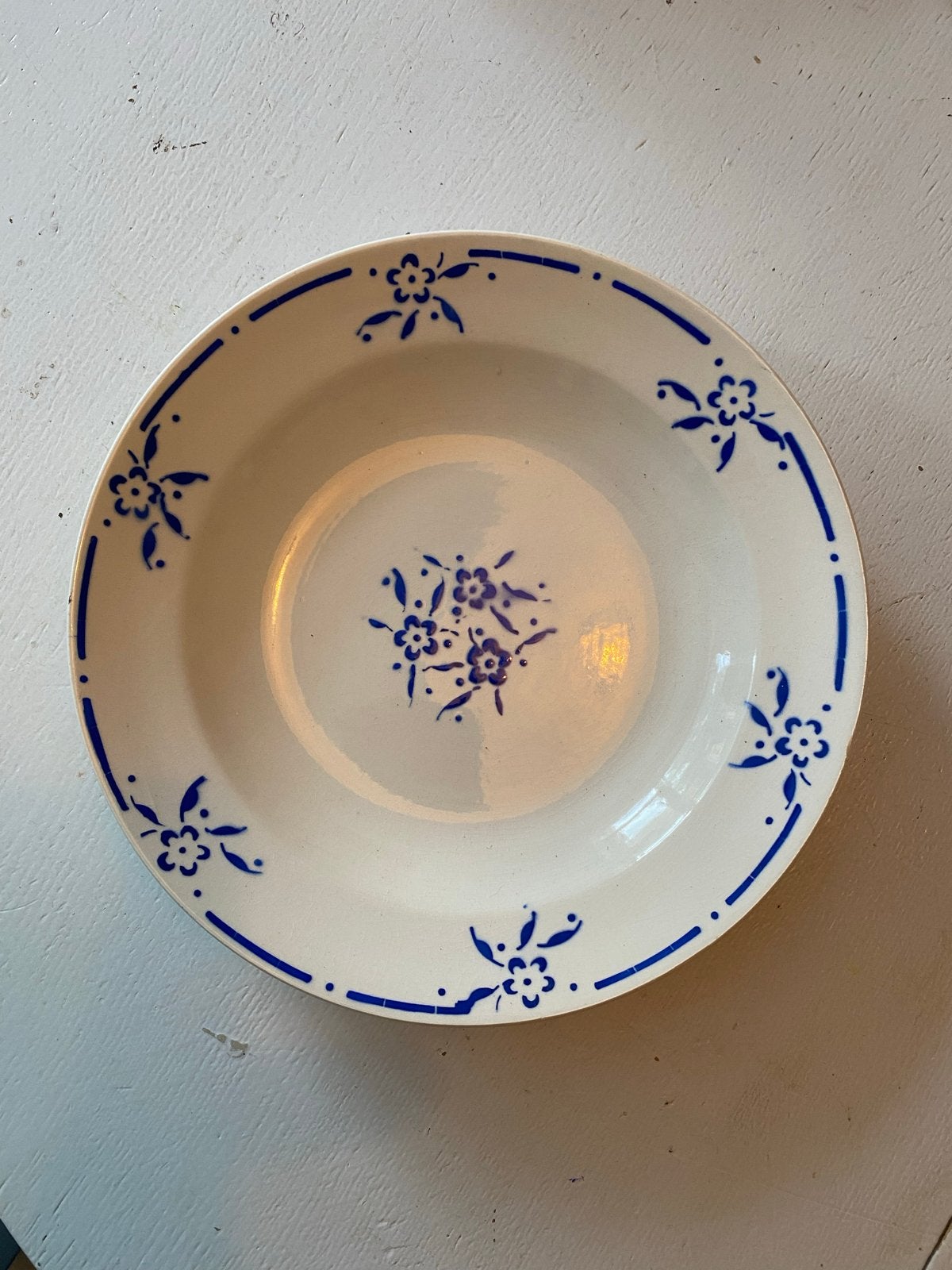 Set van 2 antieke Boch Frères diepe borden, Made in Belgium, Antiek en Kunst, Ophalen