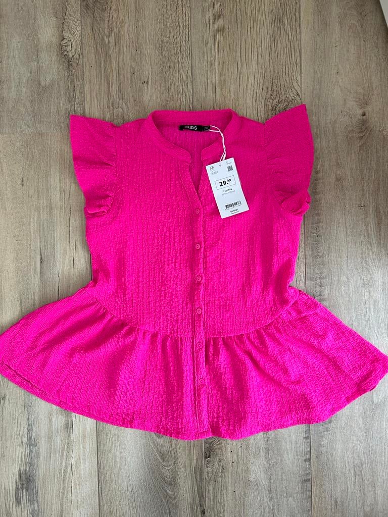 Roze jurk met ruches - Ter Stal Kids (maat 110/116), Ophalen of Verzenden, Nieuw, Meisje, Jurk of Rok