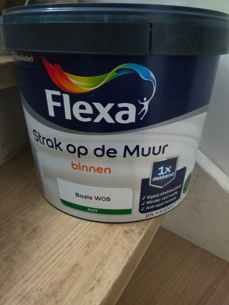 Flexa straks op de muur 10 lt Oakland taupe, Ophalen, Overige kleuren, Nieuw, Verf