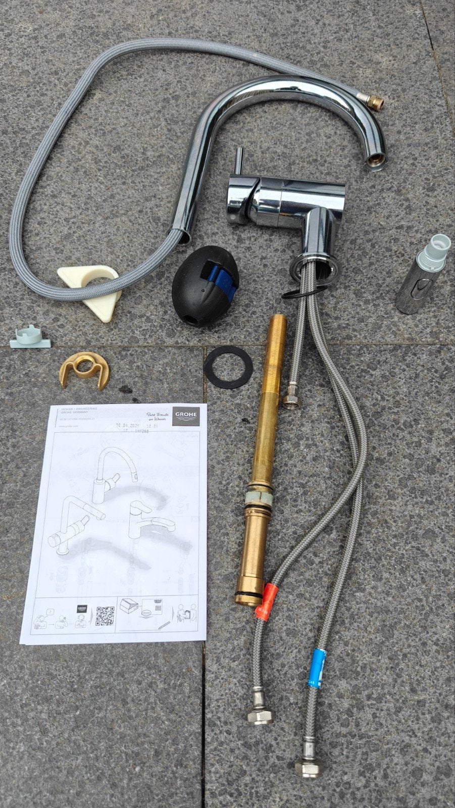 GROHE Minta Keukenkraan Chroom met Uittrekbare Handdouche, Ophalen, Zo goed als nieuw, Minder dan 25 cm, Minder dan 100 cm
