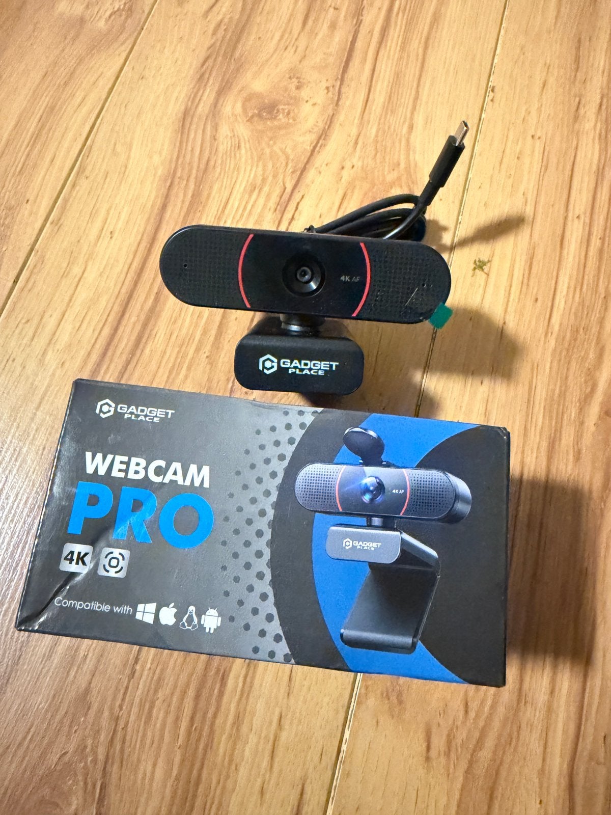 Gadgetplace 4K Ultra HD Pro Webcam (Ongebruikt in doos), Computers en Software, Nieuw, Ophalen of Verzenden, MacOS, Microfoon