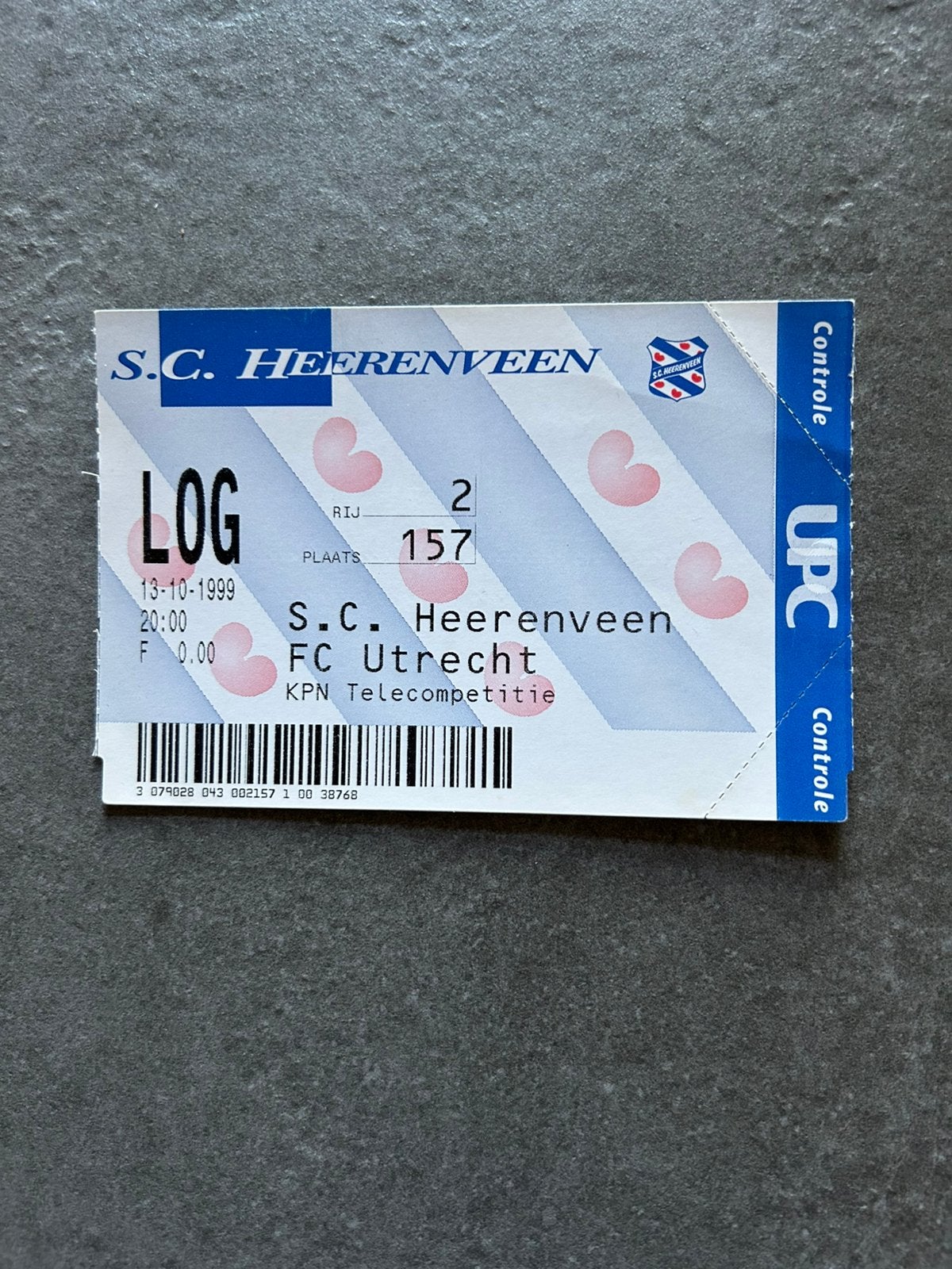 Fortuna Sittard - FC Utrecht ticket, Verzamelen, Sportartikelen en Voetbal, Ophalen of Verzenden, F.C. Utrecht, Overige typen