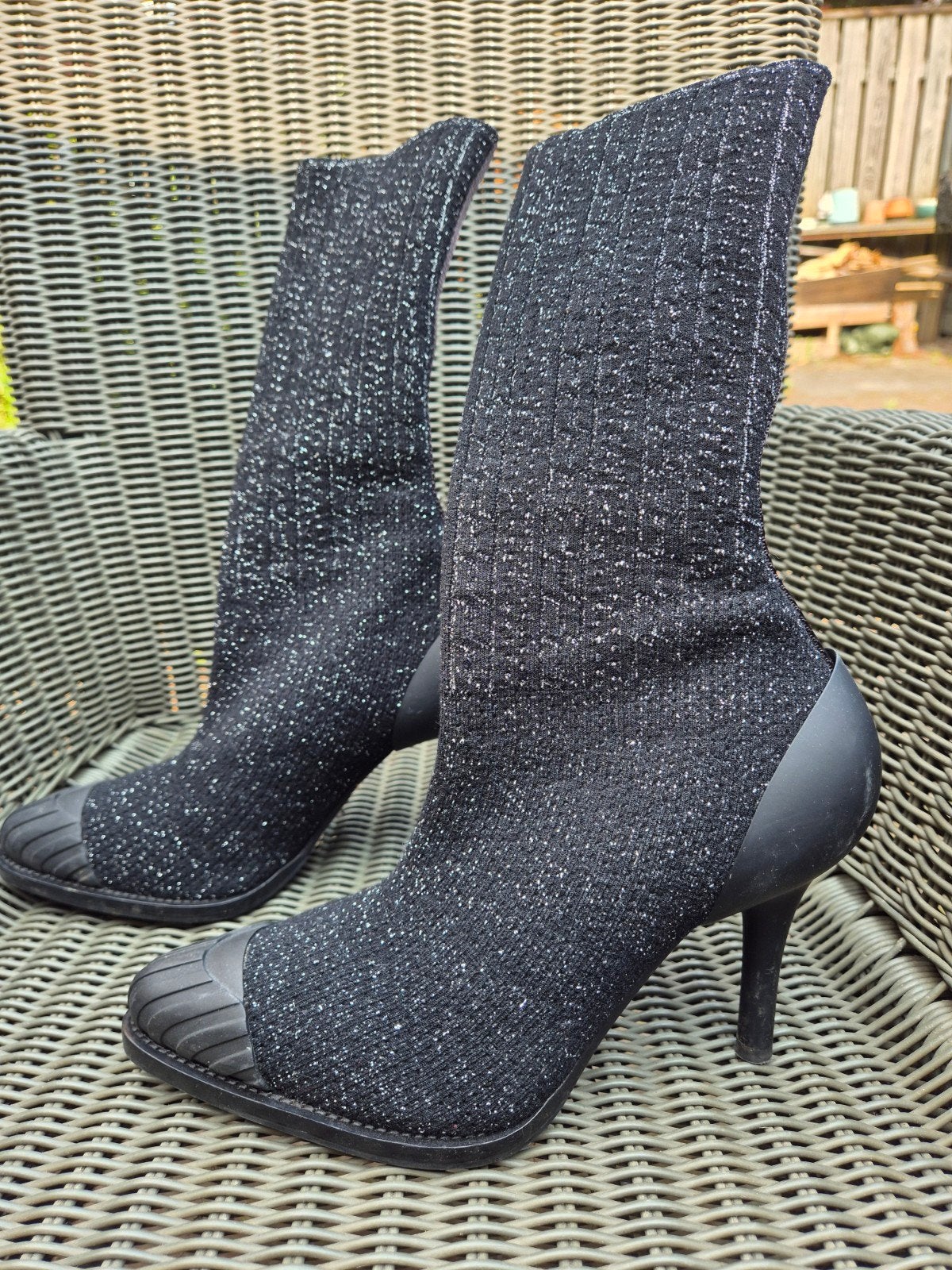 Chloé glitter elastiek laarzen maat 37.5, Kleding | Dames, Schoenen, Zwart, Ophalen of Verzenden, Zo goed als nieuw, Chloé