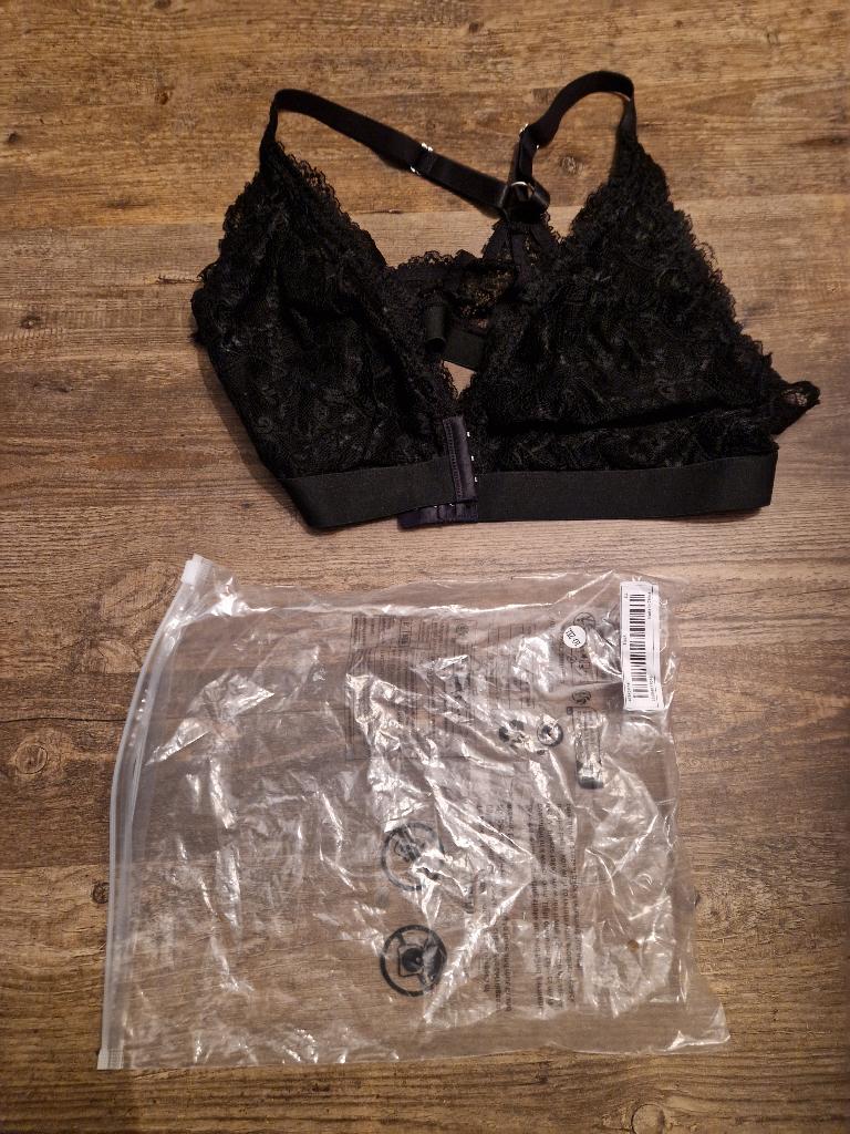 Plus size luxe bh met voorsluiting, maat: xxl, Onbekend, Ophalen of Verzenden, Zwart, BH