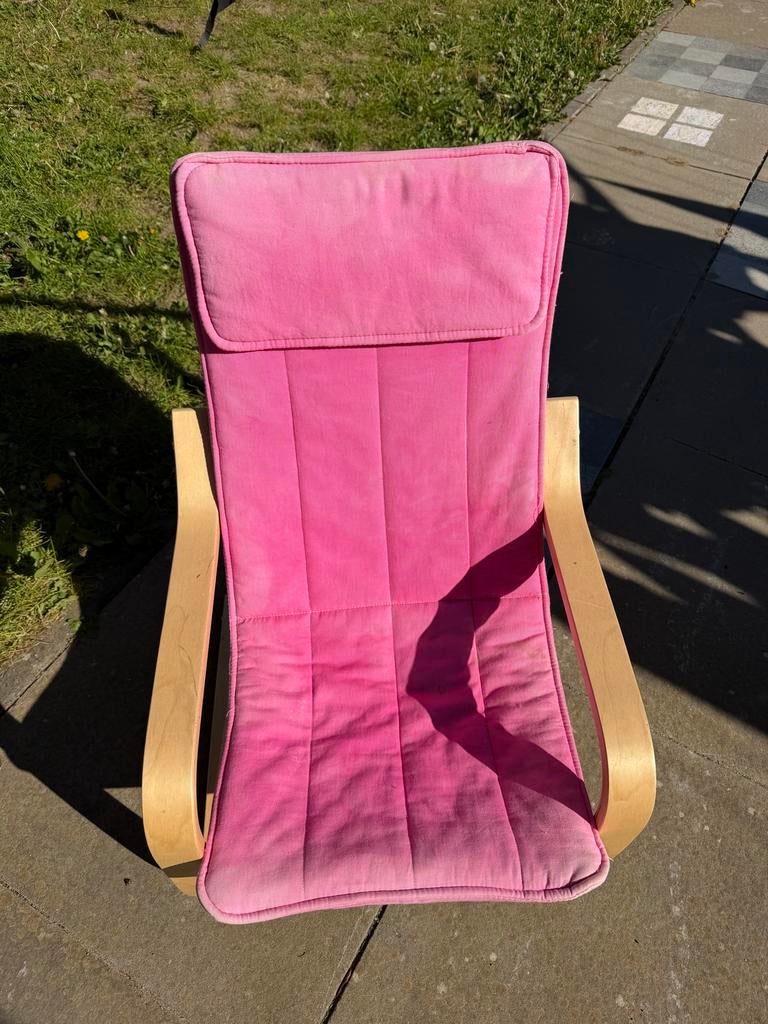 IKEA Kinder Schommelstoel - Roze (bekleding is zelf geverfd), Ophalen, Gebruikt, Overige typen