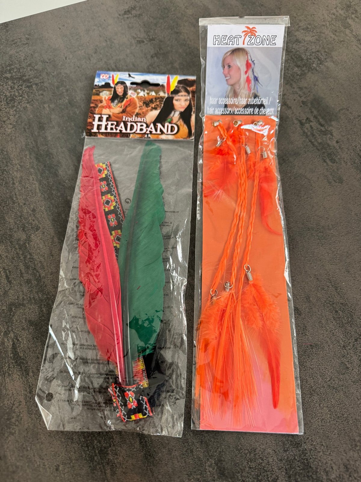 Indianen hoofdband en haaraccessoires met veren, Ophalen, Nieuw, Hoed of Pruik, Carnaval